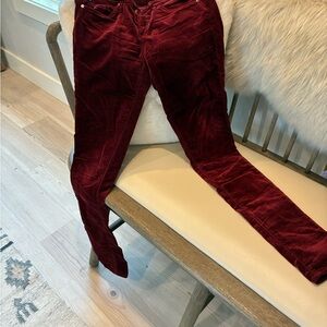 AG Adriano Goldschmied Burgundy Super Skinny Leggings